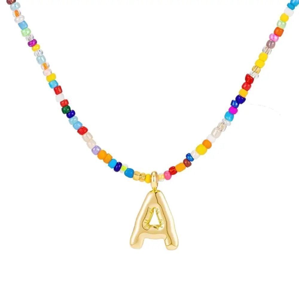 Initial Beaded Necklace S1143
